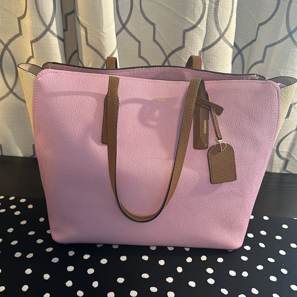Kate Spade Margaux Tote Bag two tone pink beige valentines - Picture 2 of 12